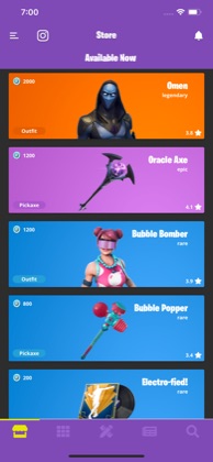 TraX item shop screen